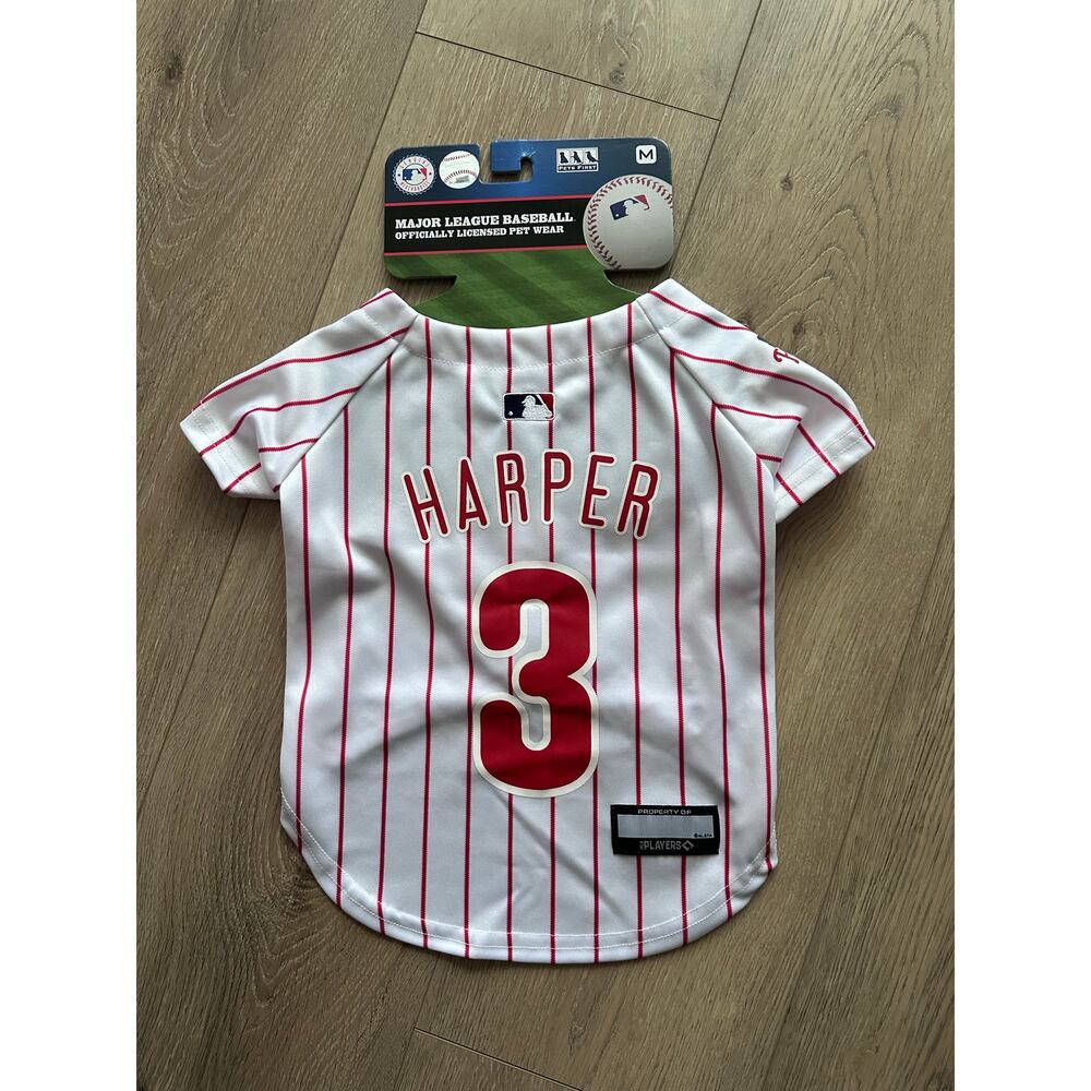 Pets First MLB Philadelphia Phillies Bryce Harper dog baseball jersey Medium